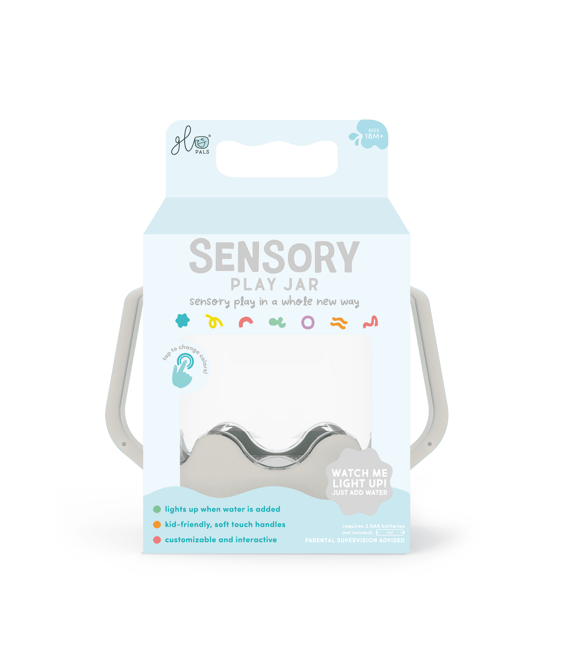 Cloud Grey Sensory Jar - Glo Pals