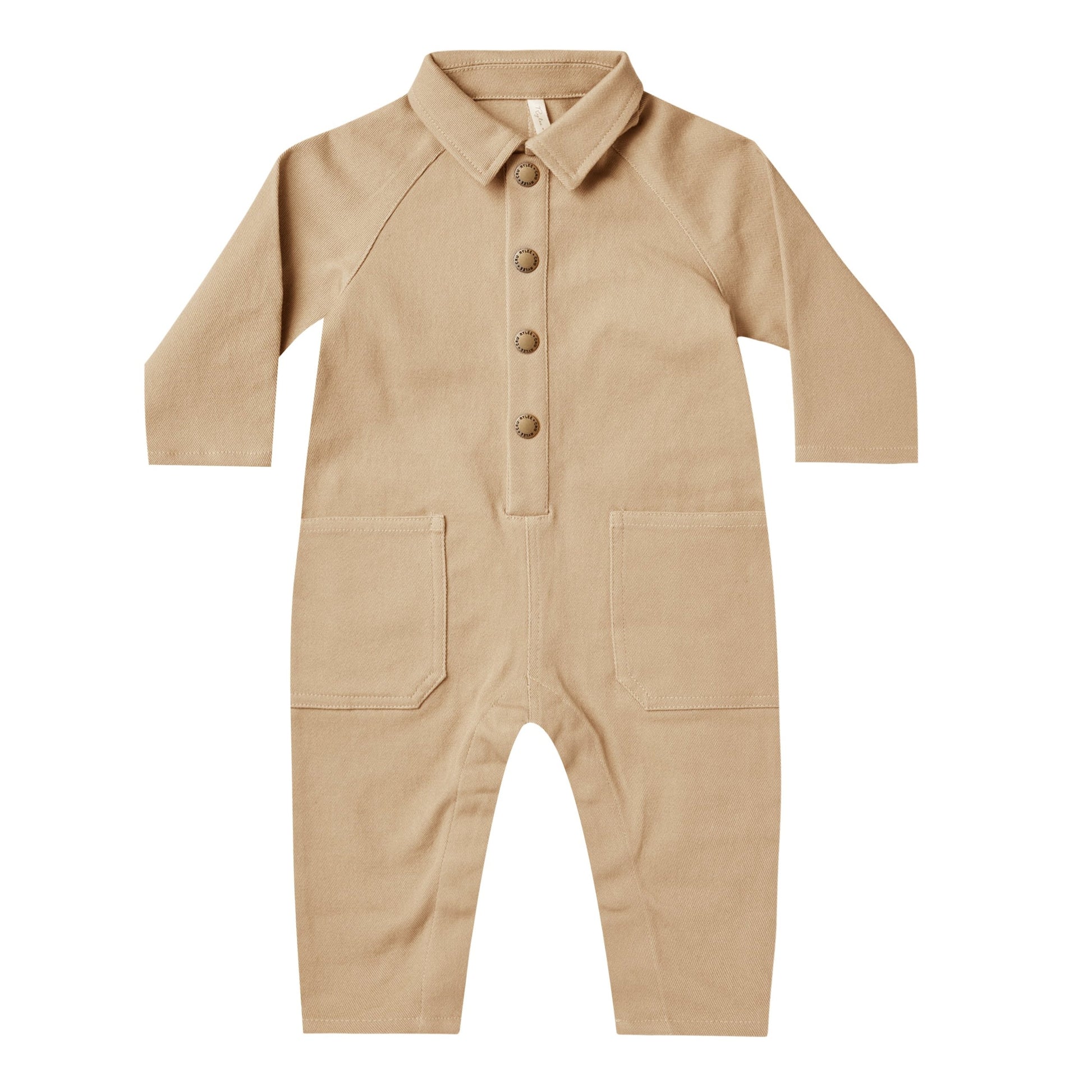 Collared Baby Jumpsuit | Gold - Rylee + Cru