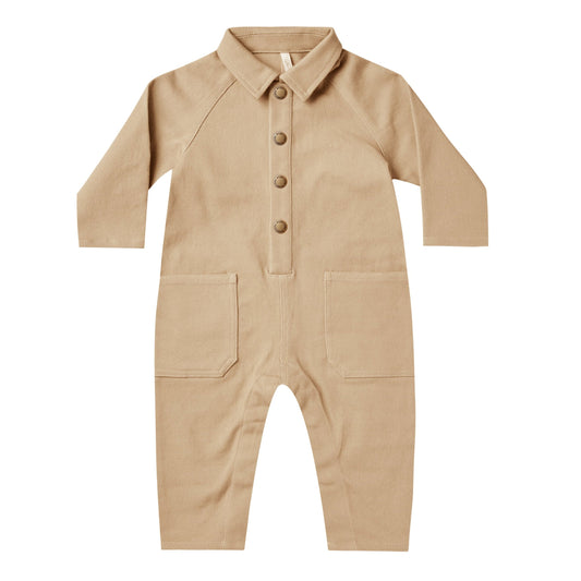 Collared Baby Jumpsuit | Gold - Rylee + Cru