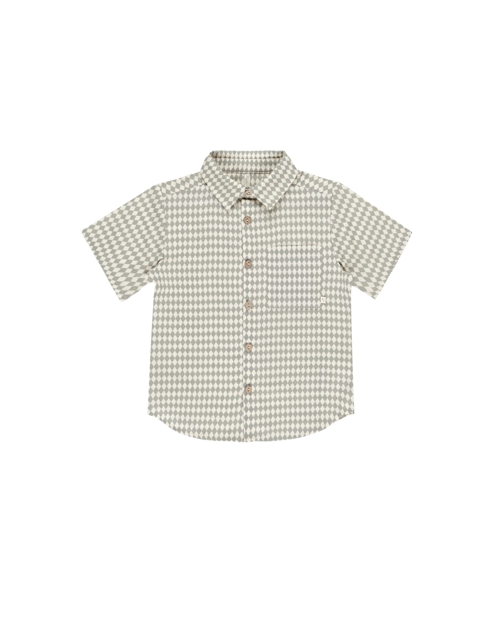 Collared Short Sleeve Shirt | Laurel Diamond - Rylee + Cru