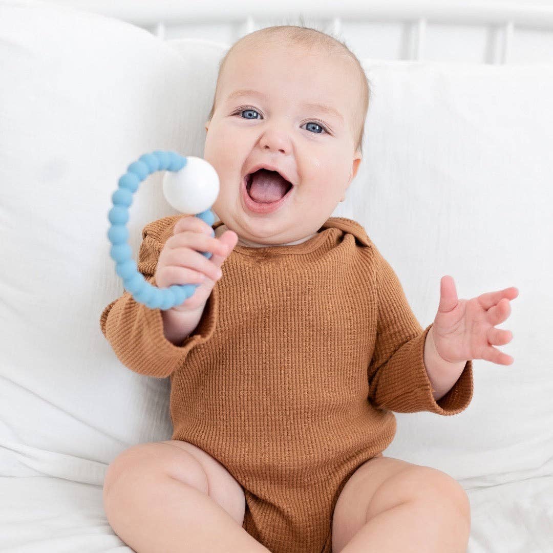 Cutie Teether Rattle: Lavender Clear - Ryan & Rose