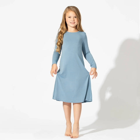 Long Sleeve Bamboo Dress - Oasis