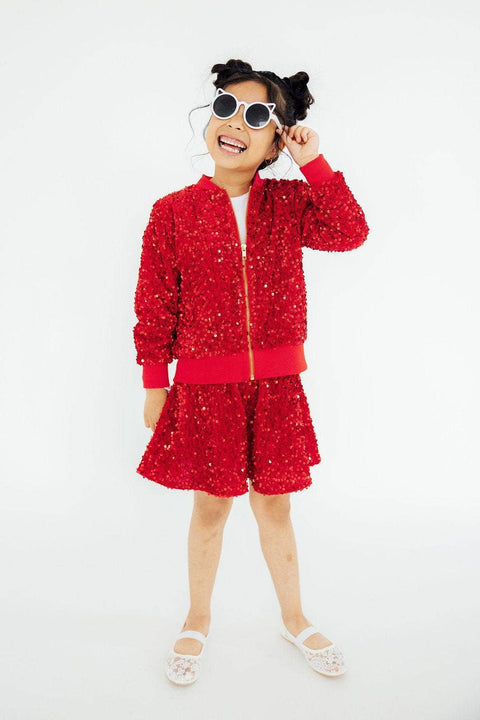 Red VELVET Sequin Jacket