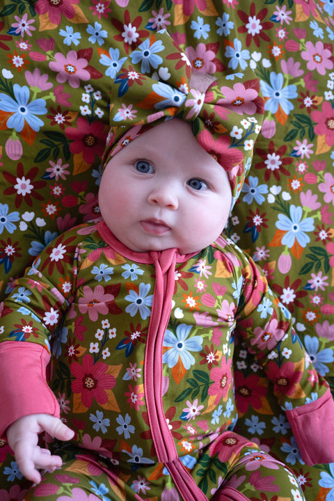 Fall Floral Zippy Bamboo Pajama