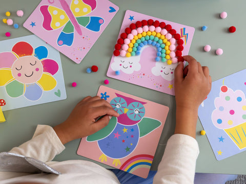 Rainbow Fairy Pom Pom Art