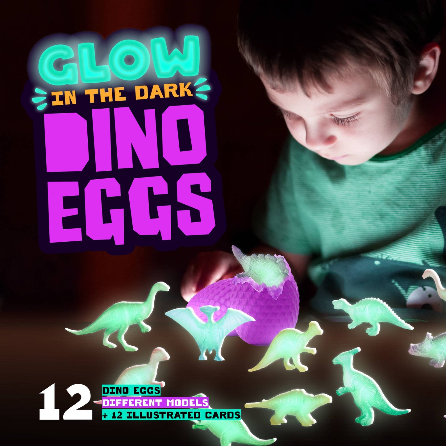 Glow in The Dark Dino Eggs Dig Kit