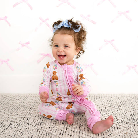 Gillian Ruffle Zip Bamboo Pajama
