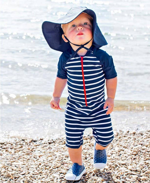 Kids Sun Protective Hat - Navy