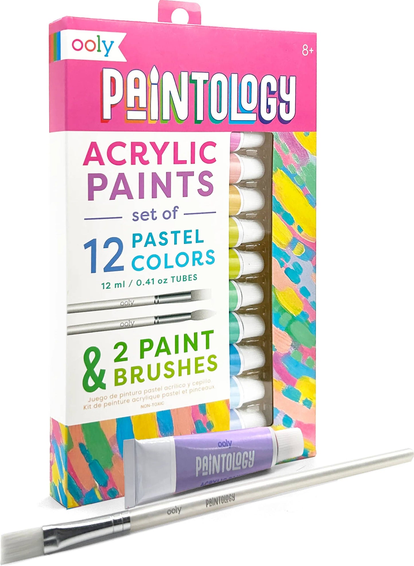 Paintology Acrylic Paints + 2 Brushes