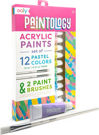 Paintology Acrylic Paints + 2 Brushes