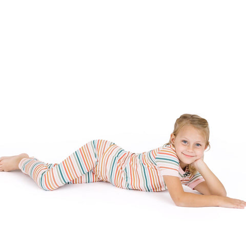 Sunset Stripes Kids Bamboo Pajama Set