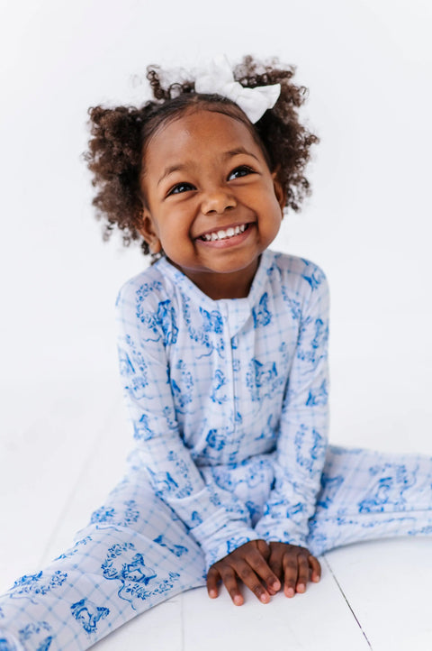 Blue Pony Club Convertible Footie