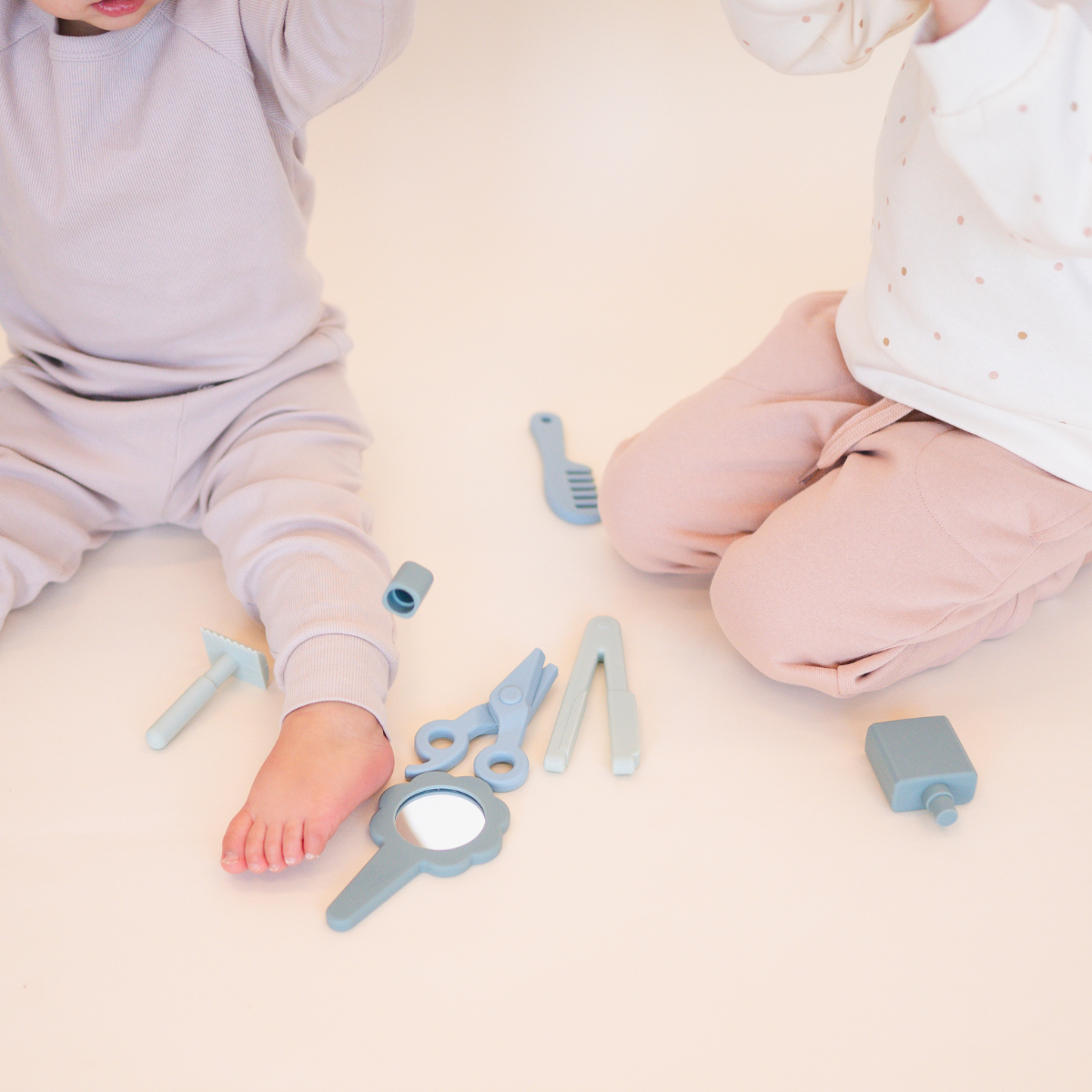 Kids Pretend Play Silicone Hairdresser Playset