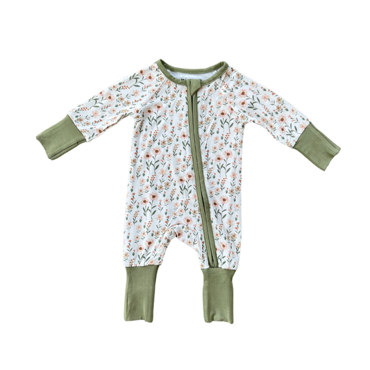 Daisy Field Zip Romper - Babysprouts