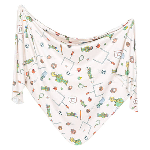 Knit Swaddle Blanket - Sesame Street Varsity Friends