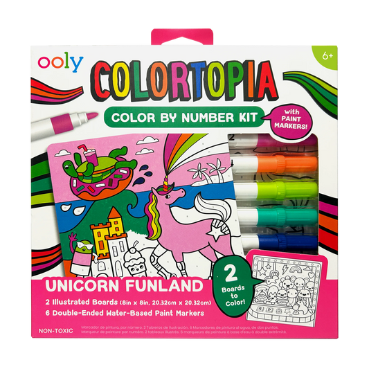 Colortopia Paint Marker By Number Kit: Unicorn Funland