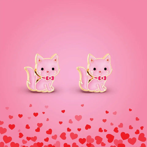 Cutie Stud Earrings | Pink Kitty