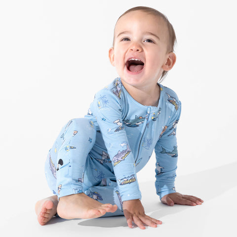 Bamboo Convertible Footie - Shark School