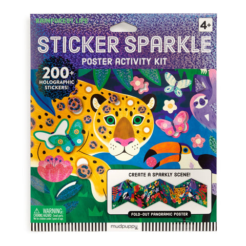 Rainforest Life Sticker Sparkle Poster Activity Kit