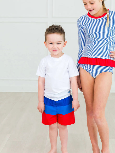 Swim Trunks - Liberty Color Block