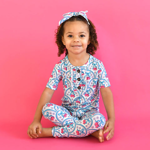 Cherry Bamboo Girls Lounge Set