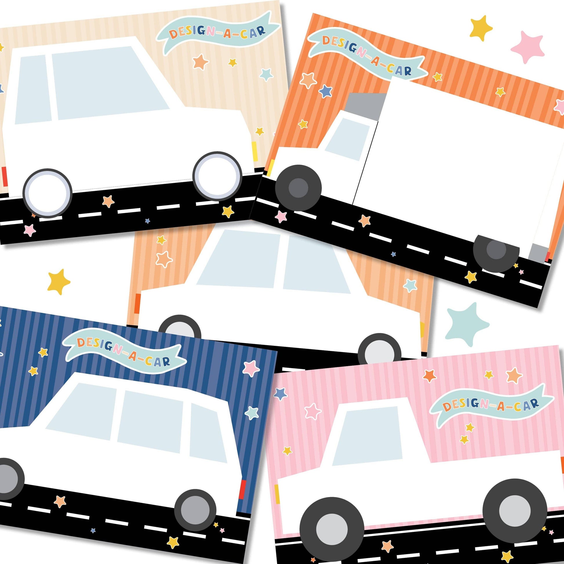 Design-A-Car Pretend Play Notepad - Butterbugboutique