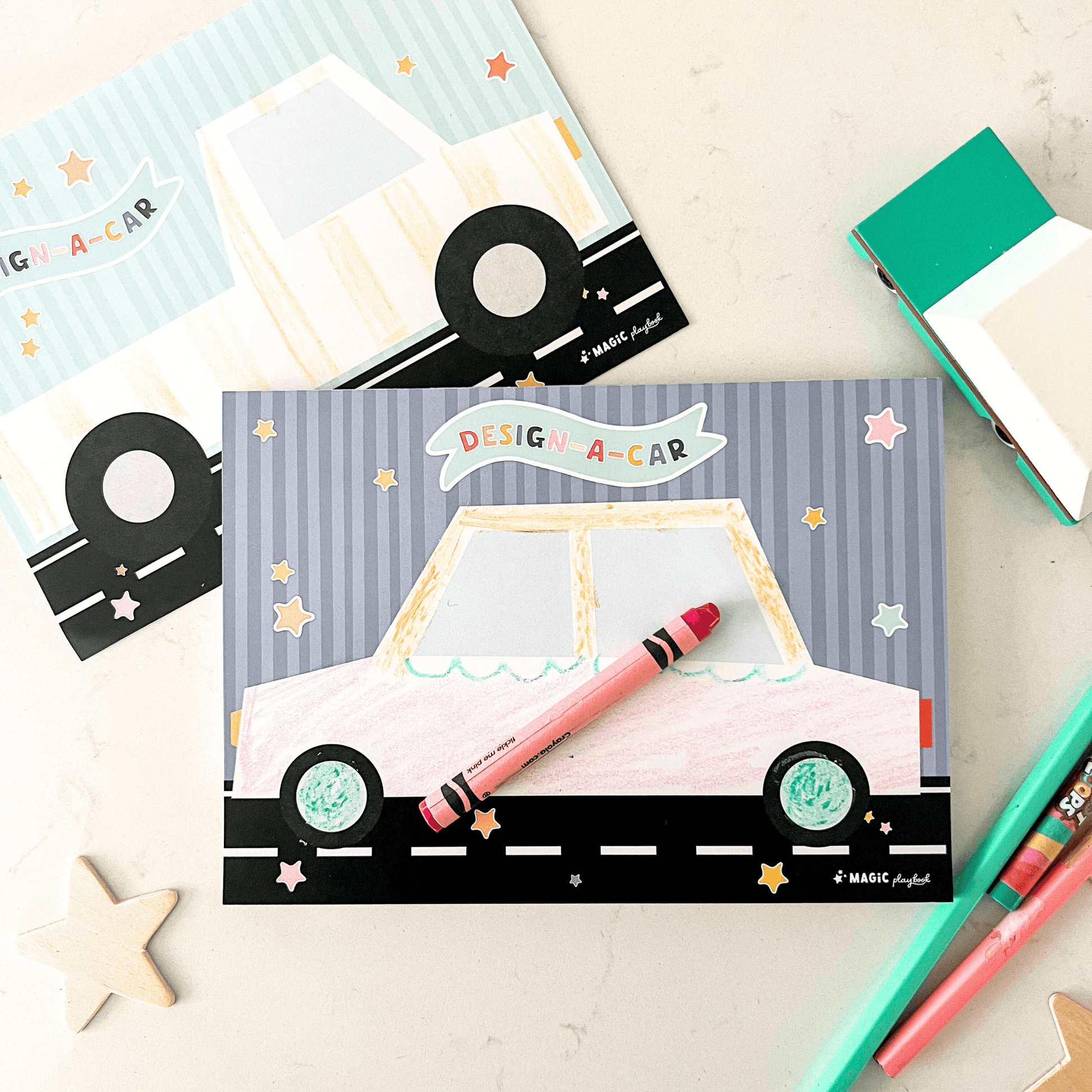 Design-A-Car Pretend Play Notepad - Butterbugboutique