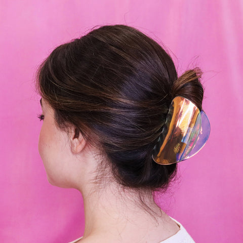 Medium Iridescent Hair Claw Clip