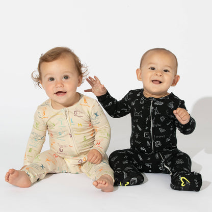 Dino ABC's Convertible Footie Bamboo Pajama - Bellabu Bear