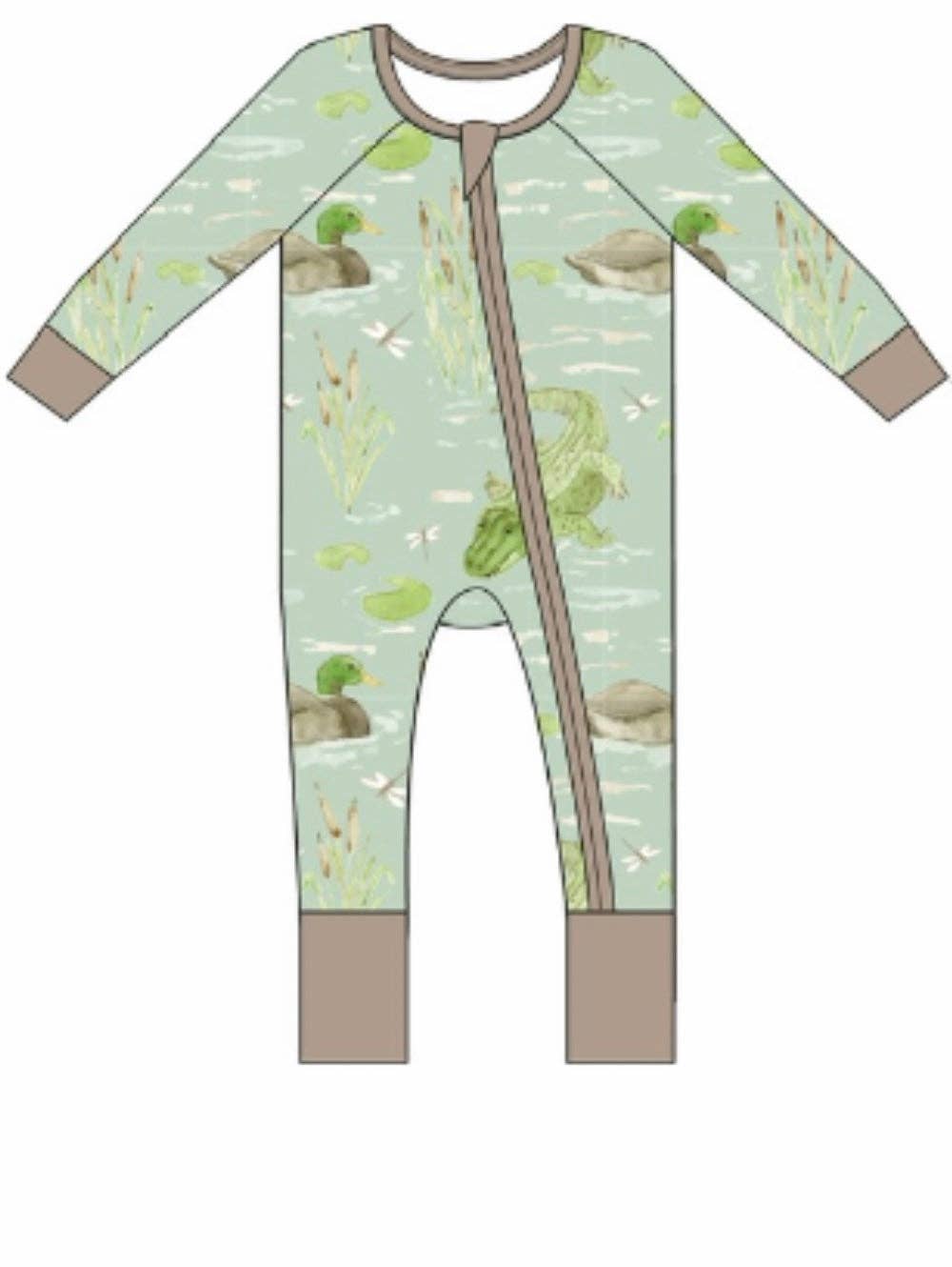 Ducks & Gators Zipper Pajama - Sweet Bay Clothing