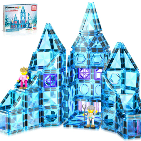 Travel Size Magnetic Tile Building Set (71 Pieces)