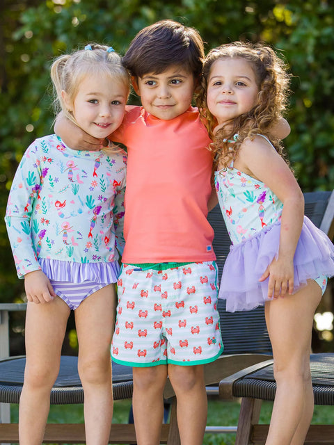 Short Sleeve Rash Guard - Coral