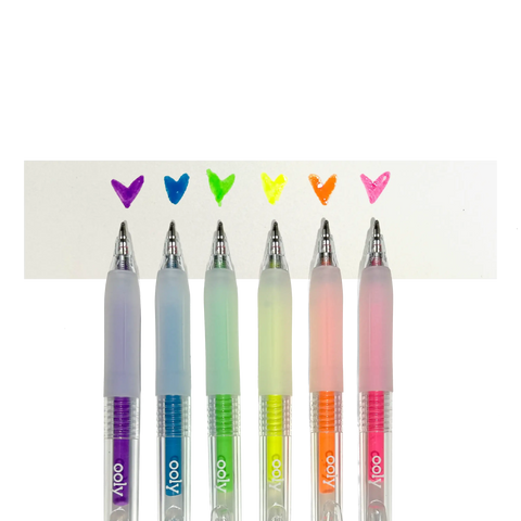 Jelly Gloss Neon Multi-Surface Deco Gel Pens (Set of 6)