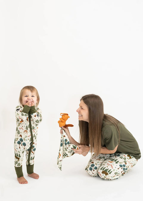 In the Woods Bamboo Convertible Baby Pajamas