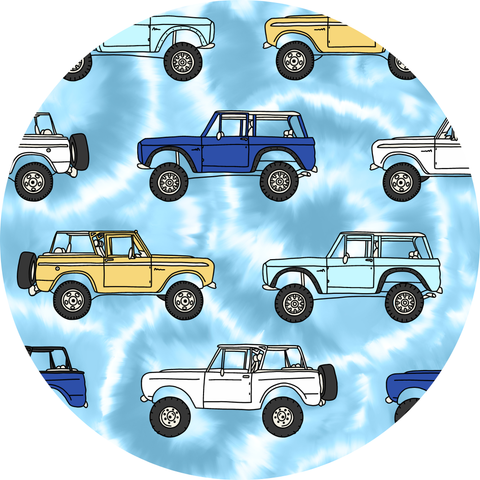 Tie-Dye Trucks Bamboo Convertible Footie for Baby Boys