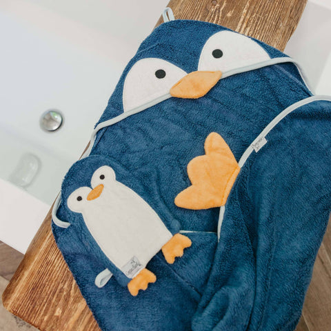 Character Bamboo Hooded Kids Towel - Pebbles
