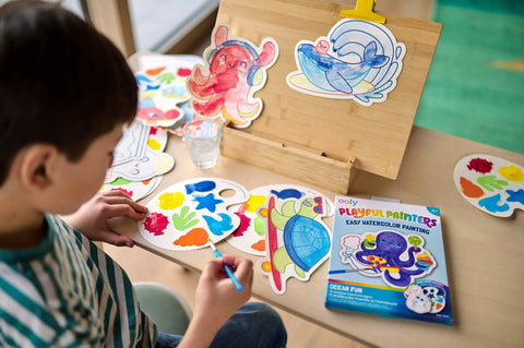 Playful Painters: Easy Watercolor Painting Kit - Ocean Pals