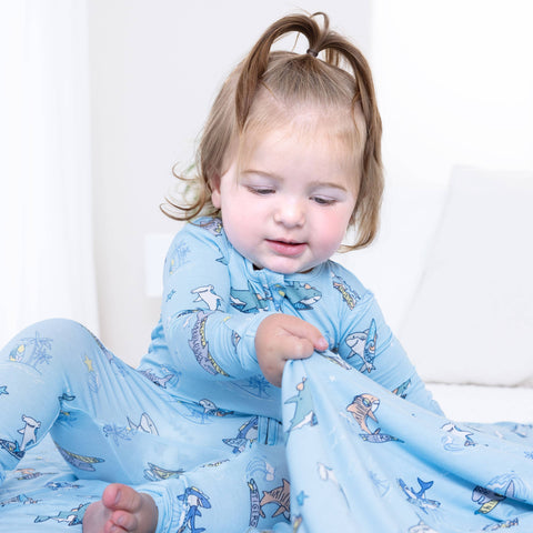 Bamboo Convertible Footie - Shark School