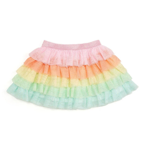 Pastel Petal Girls Tutu Skirt