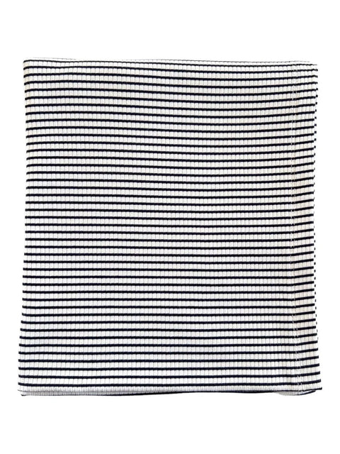 Organic Ribbed Swaddle - Black Stripe