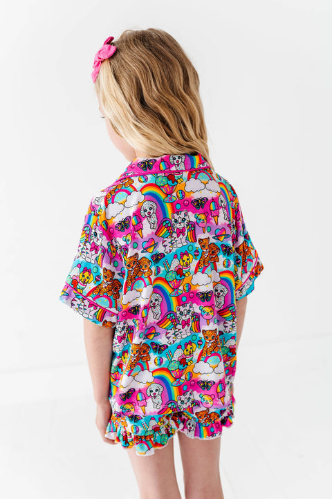 Wild Child Button-Down Bamboo Short Set for Girls