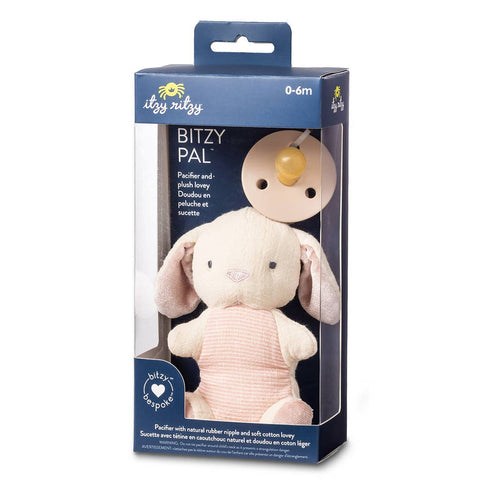 Bitzy Pal™ Natural Rubber Pacifier & Plush - Bow