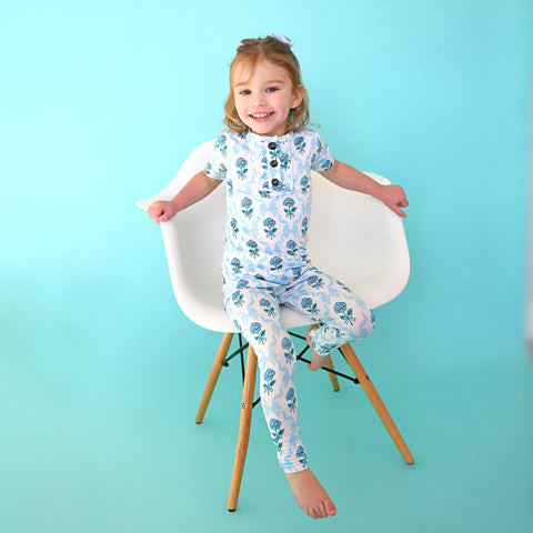 Savannah Ruffle Bamboo Girls Lounge Set