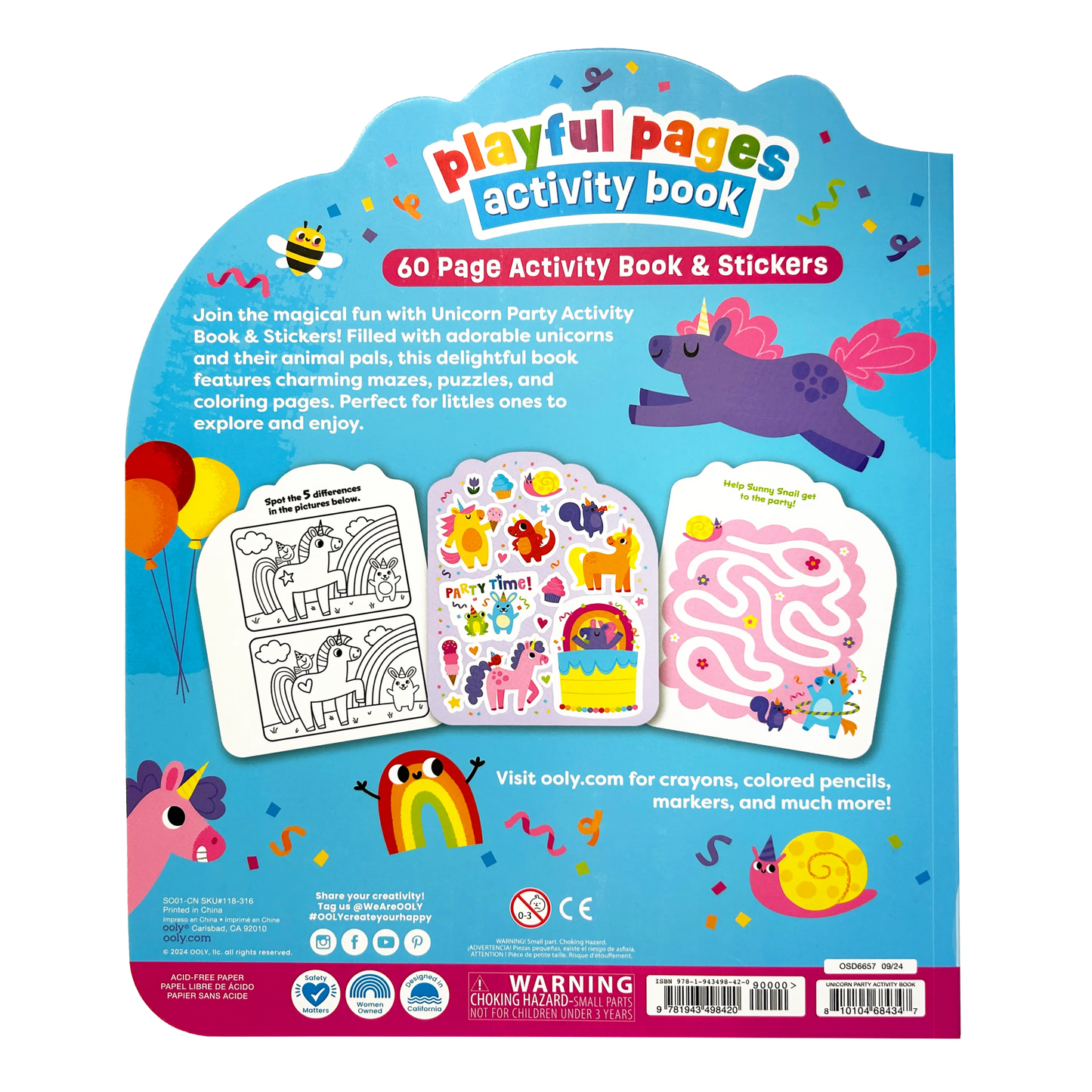 Playful Pages Activity Book: Unicorn Party