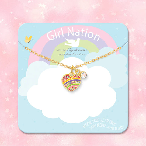 Sweet Petite Necklace | Crystal Rainbow Heart