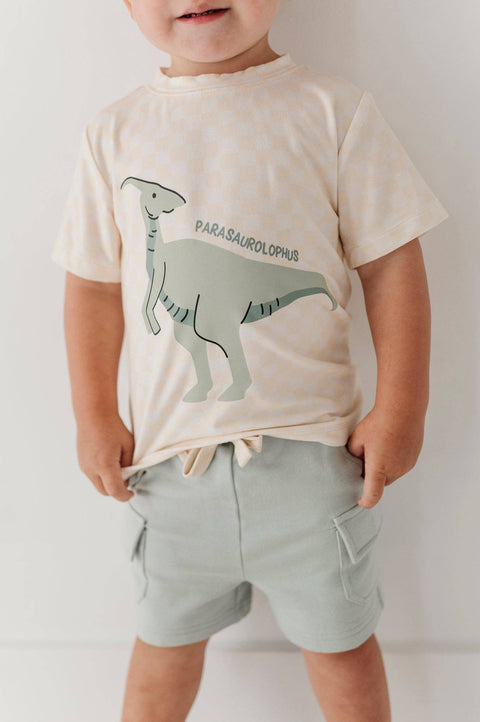 Boy's Short Sleeve Tee in Parasaurolophus