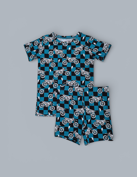 Kids Bamboo Short Set - Moto Mayhem