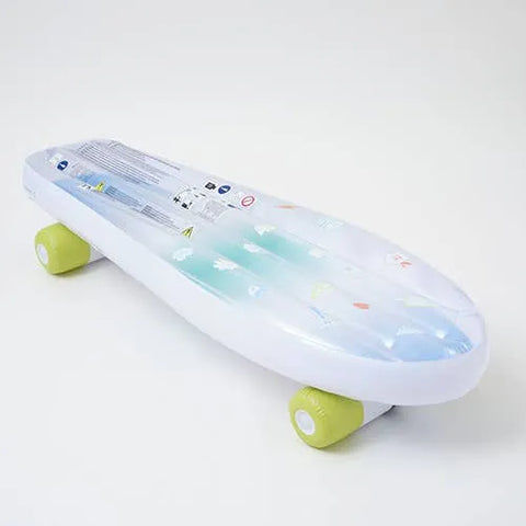 Kids Skateboard Float - Blue-Lime