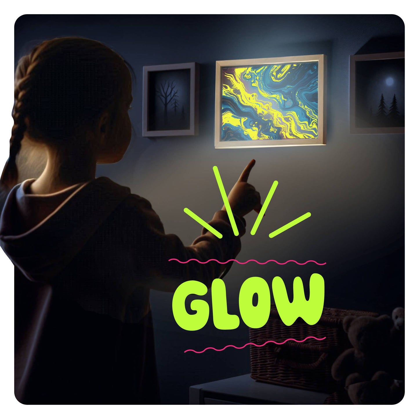 Glow in The Dark Marble Paint Kit