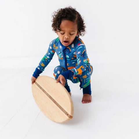 Rockin' and Roarin' Bamboo Convertible Footie